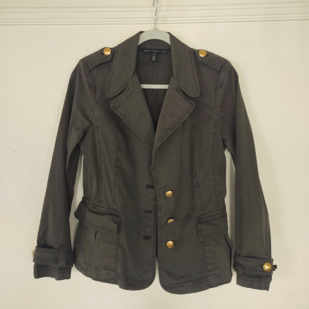 WHBM Olive Green Military Jacket
